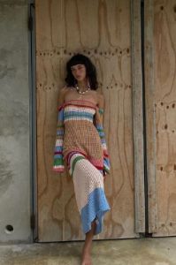 VRG GRL Work Of Art Crochet Maxi Dress // Multi sold by Verge Girl