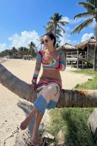 VRG GRL Work Of Art Crochet Maxi Dress // Multi sold by Verge Girl