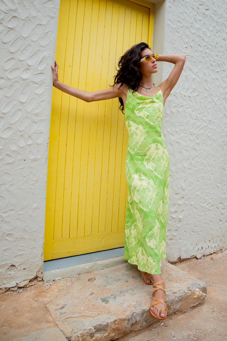 VRG GRL Eternal Muse Bias Cut Midi Dress // Green sold by Verge Girl product image thumbnail 7