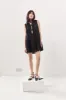 Valeria Linen Mini Dress Black sold by Verge Girl