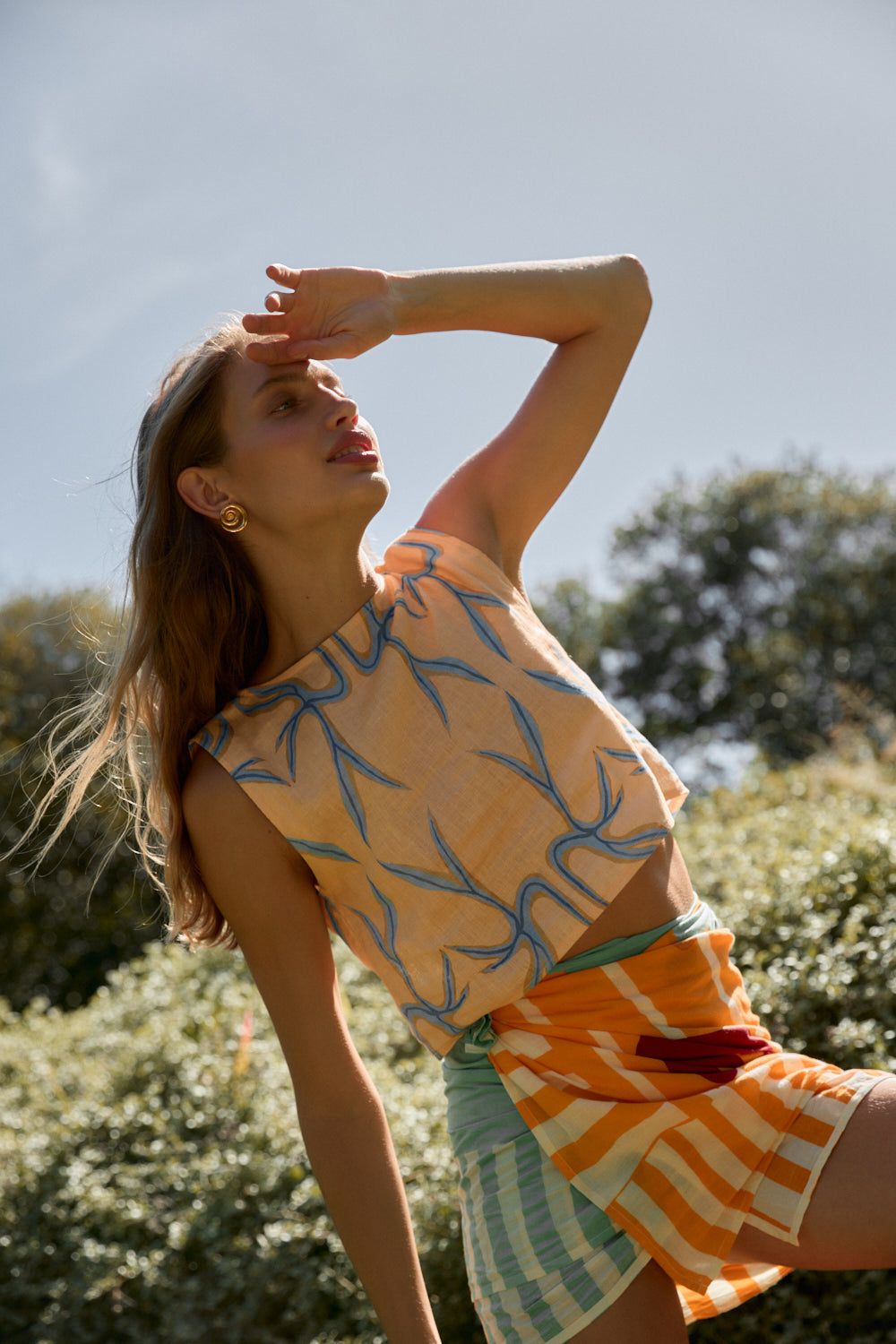 Zeila Linen Top X Emma Rushton sold by Verge Girl