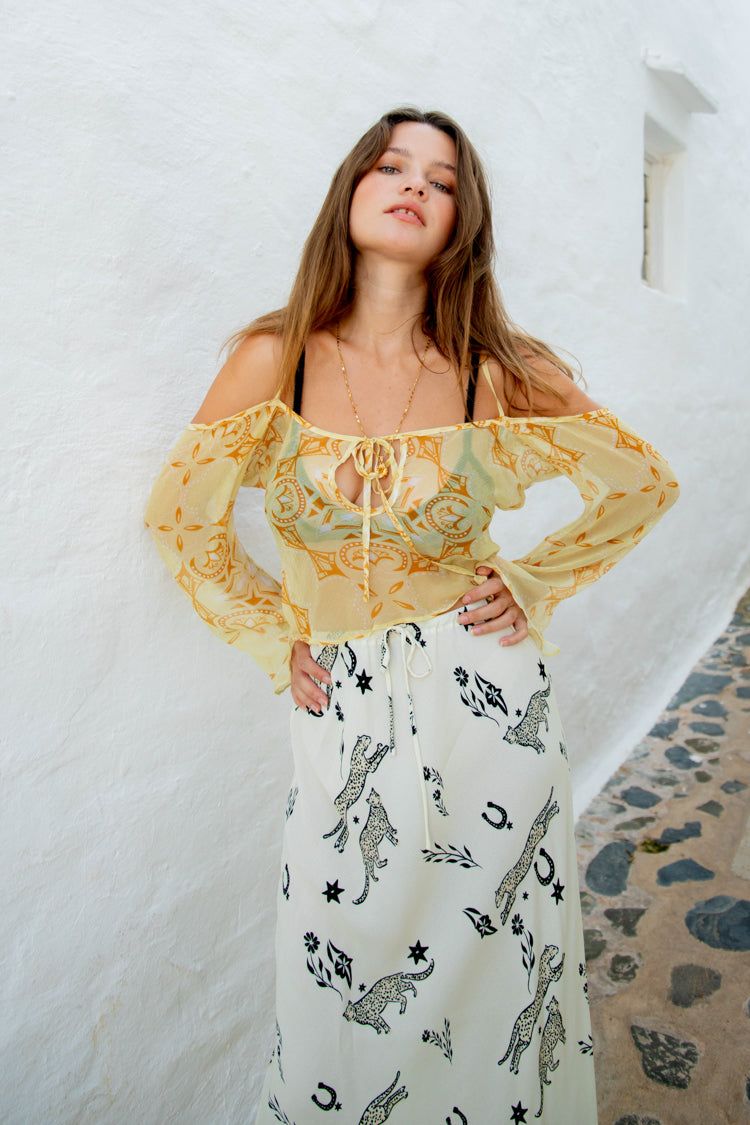 VRG GRL After Glow Bias Cut Top // Lemon sold by Verge Girl product image thumbnail 2