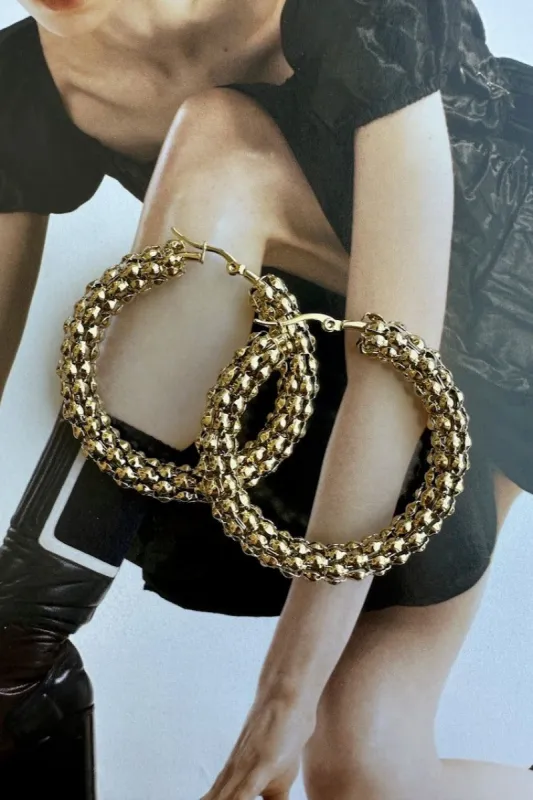 Sunset Ave Hoops // Gold sold by Verge Girl