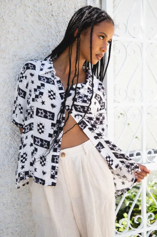 VRG GRL Summer Issue Button Up Shirt // Print sold by Verge Girl