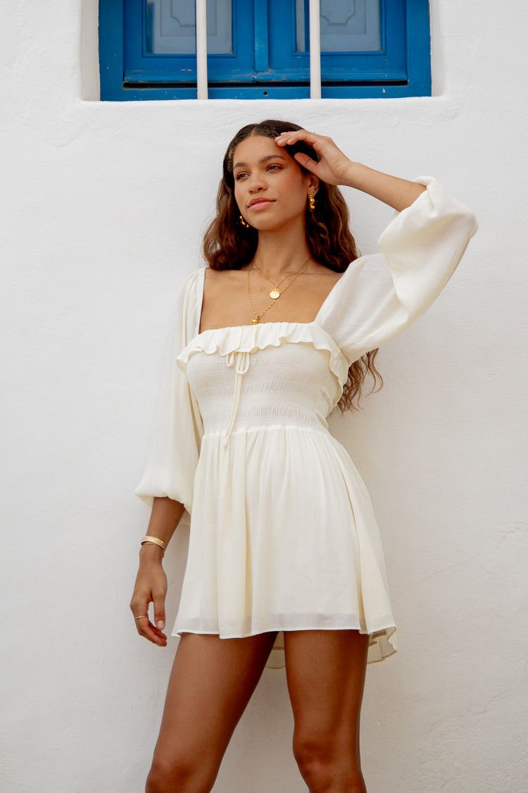 Angèle Mini Dress Cream sold by Verge Girl product image thumbnail 5