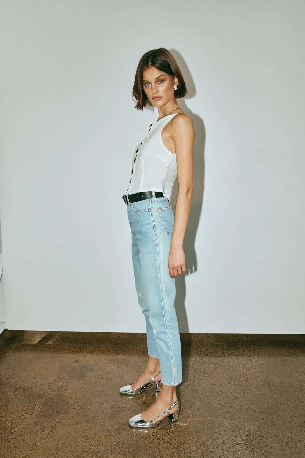 Rumi Linen Top White sold by Verge Girl product image thumbnail 3