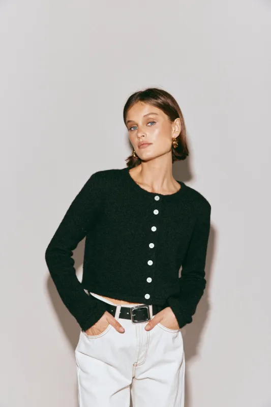 Lotta Knit Cardigan Black sold by Verge Girl