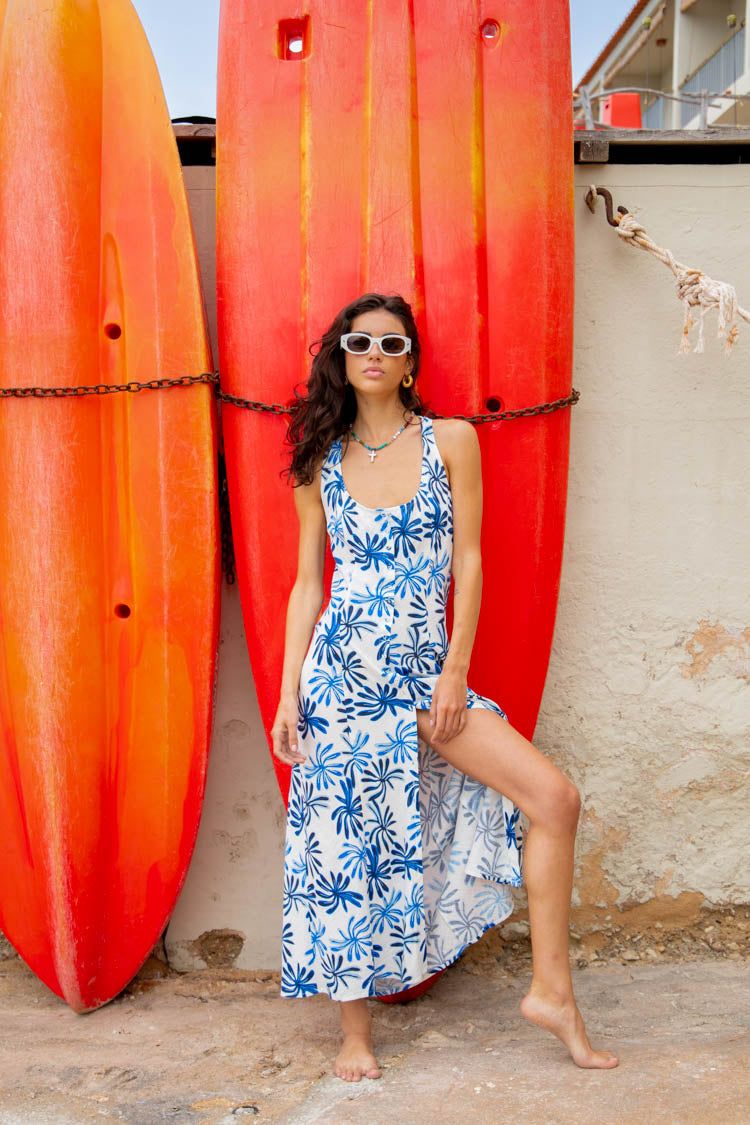 Rosolina Bias Cut Maxi Dress Floral sold by Verge Girl