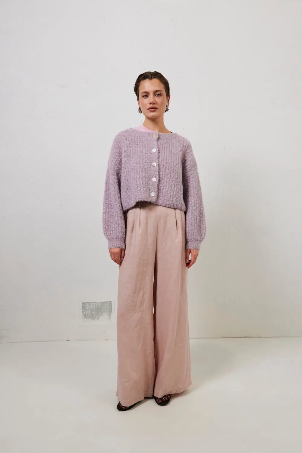 Elsie Knit Cardigan Lilac sold by Verge Girl product image thumbnail 4