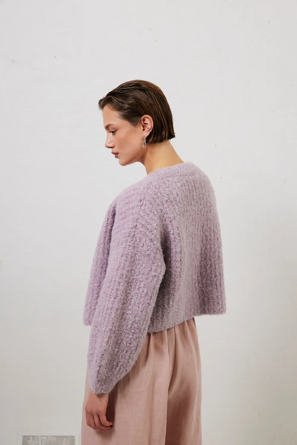 Elsie Knit Cardigan Lilac sold by Verge Girl product image thumbnail 3
