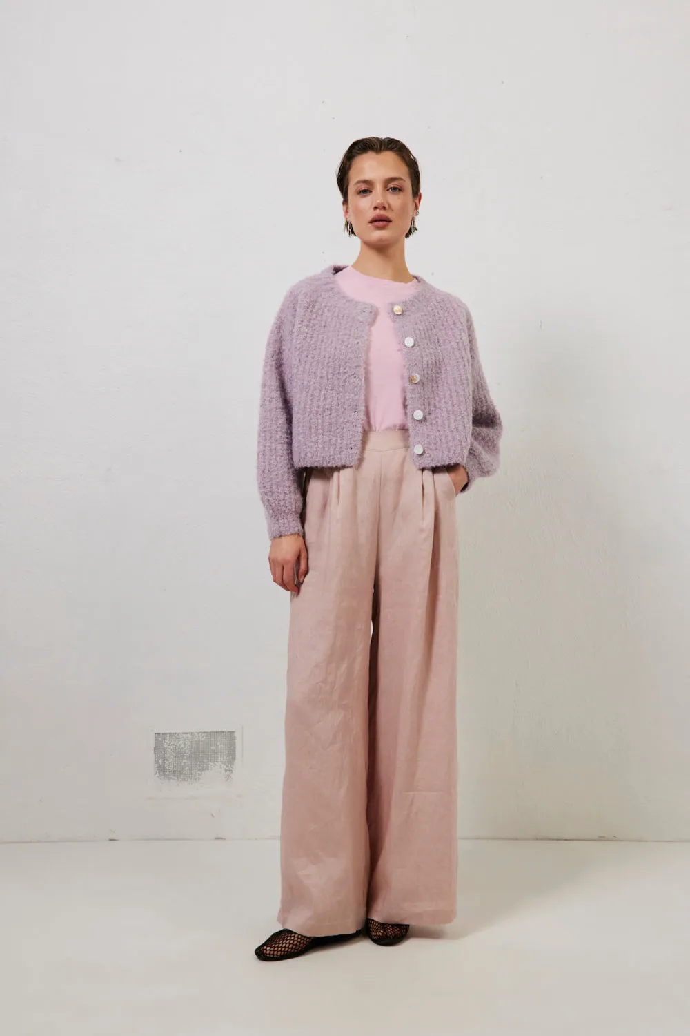 Elsie Knit Cardigan Lilac sold by Verge Girl product image thumbnail 2