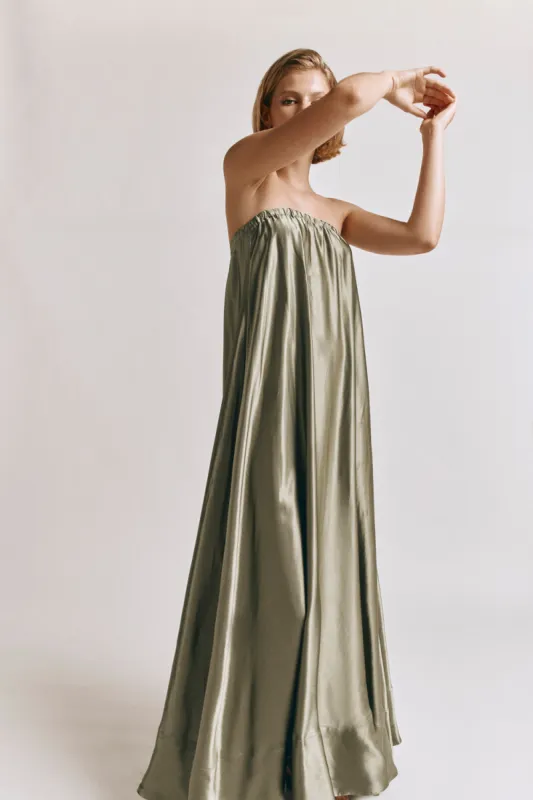 Lenni Maxi Dress Olive sold by Verge Girl