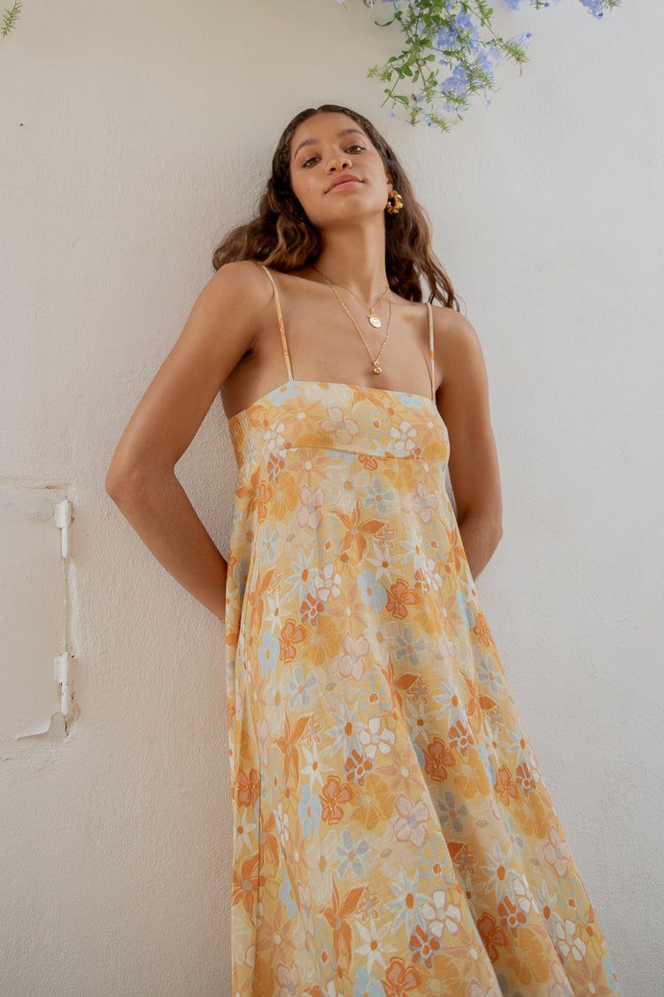 VRG GRL Behati Maxi Dress // Apricot sold by Verge Girl product image thumbnail 5