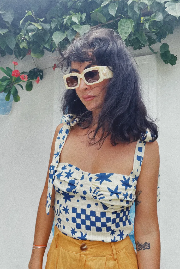 Salty Hair Tie Top Print sold by Verge Girl product image thumbnail 2