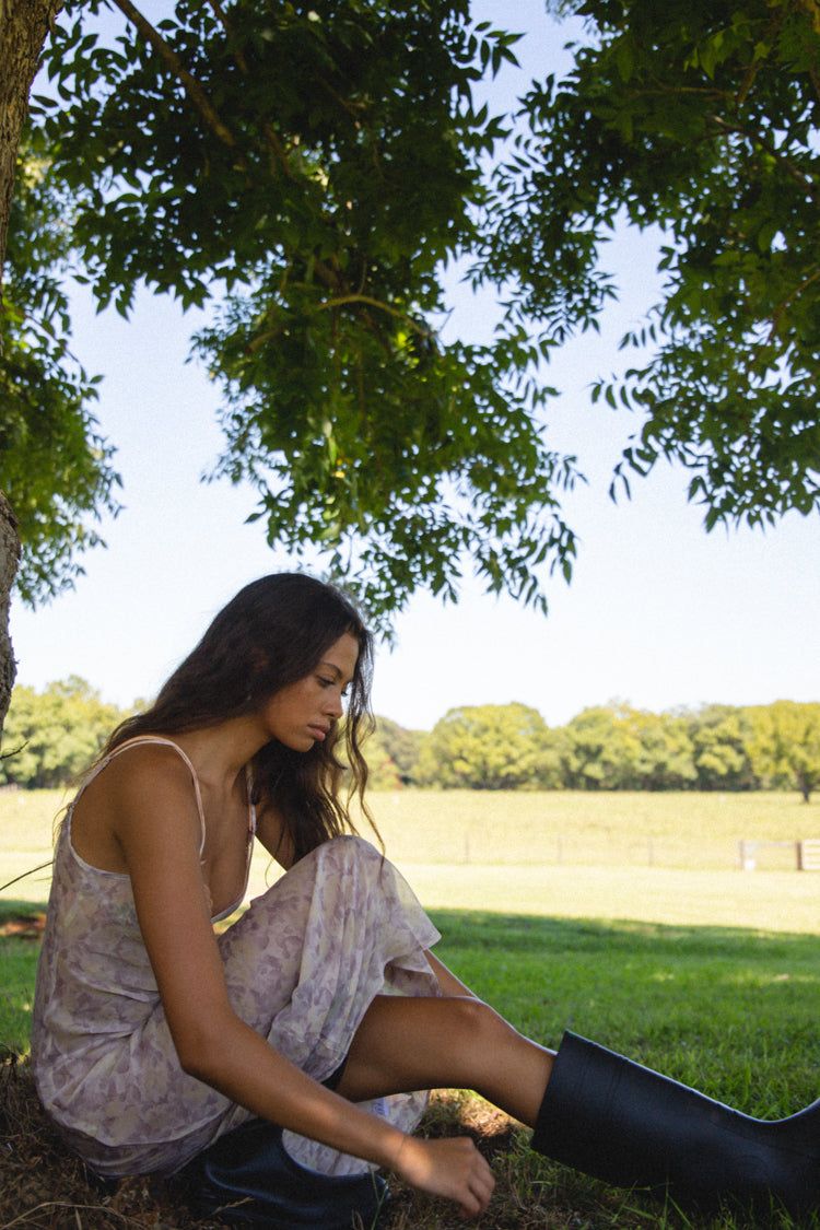 VRG GRL Beauty Notes Bias Cut Maxi Dress // Floral sold by Verge Girl product image thumbnail 2