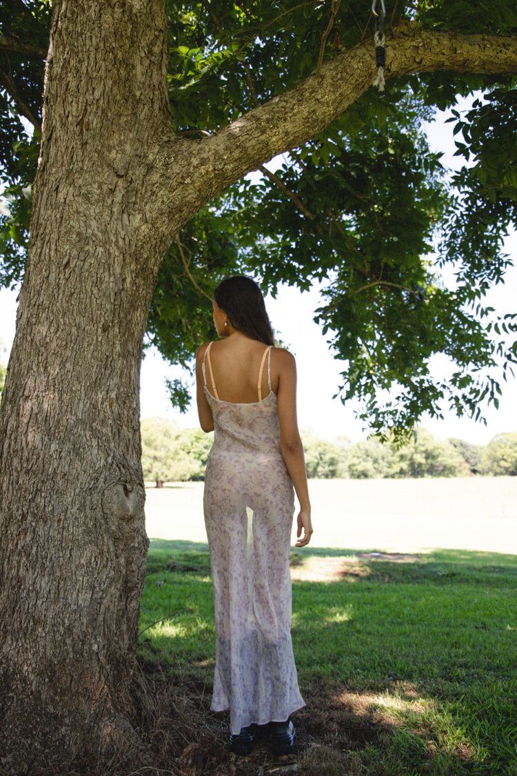 VRG GRL Beauty Notes Bias Cut Maxi Dress // Floral sold by Verge Girl product image thumbnail 6