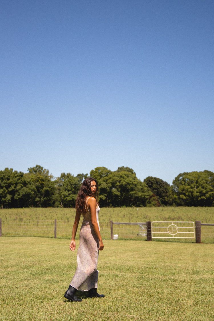 VRG GRL Beauty Notes Bias Cut Maxi Dress // Floral sold by Verge Girl product image thumbnail 8