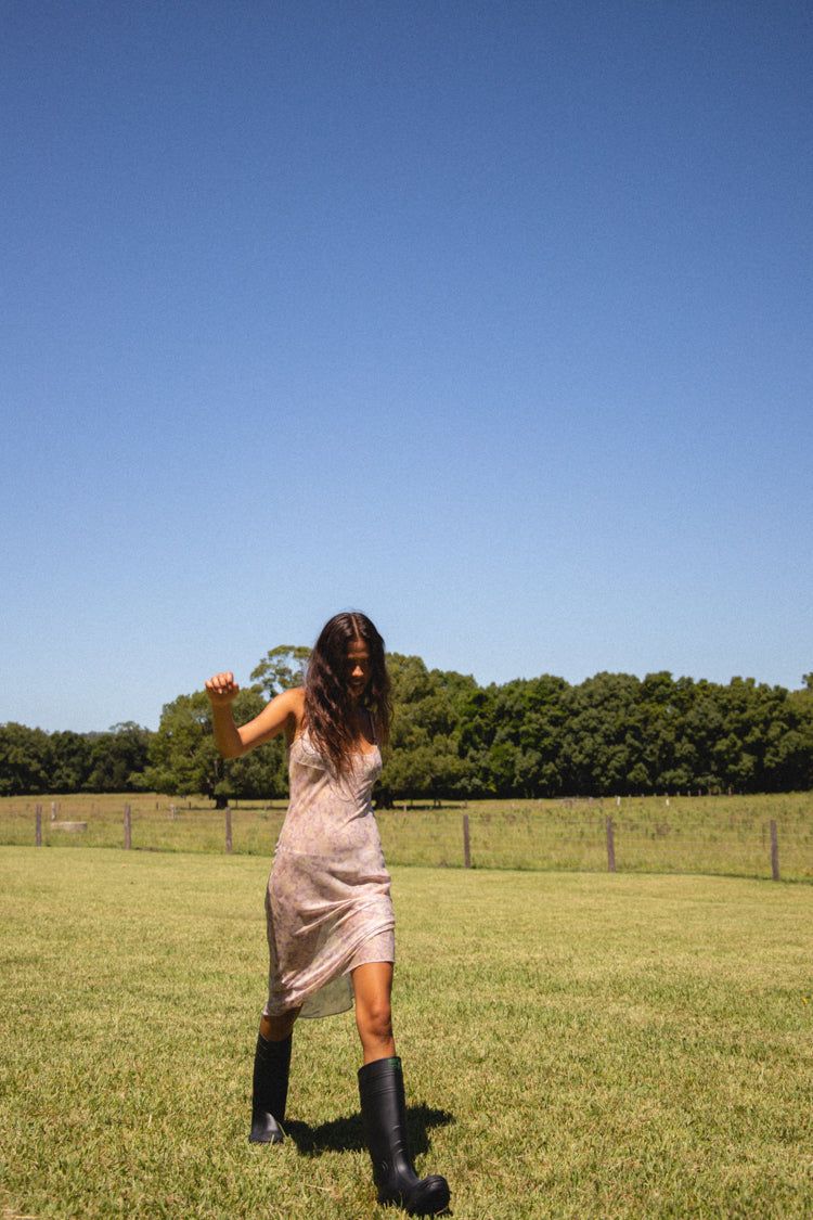 VRG GRL Beauty Notes Bias Cut Maxi Dress // Floral sold by Verge Girl product image thumbnail 7