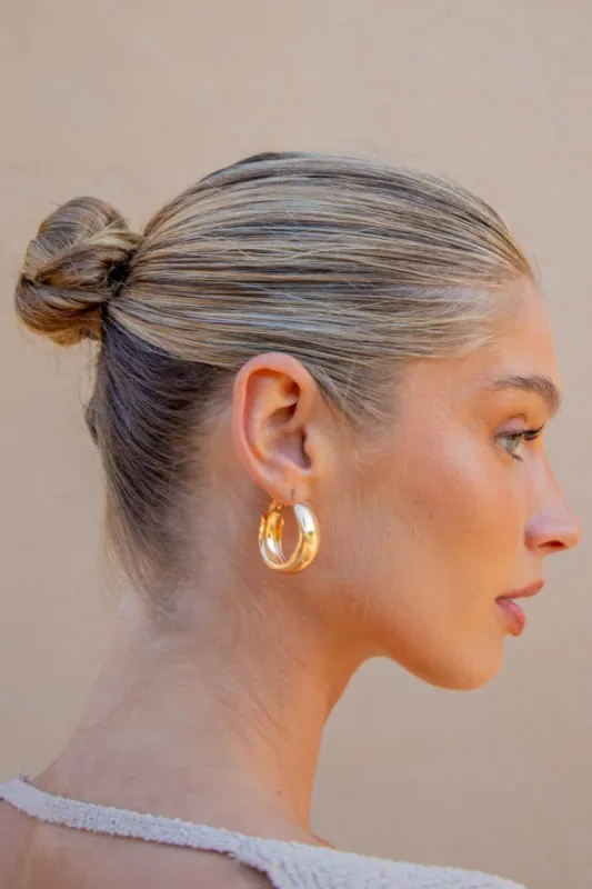 Landing In L.A Hoops Gold sold by Verge Girl