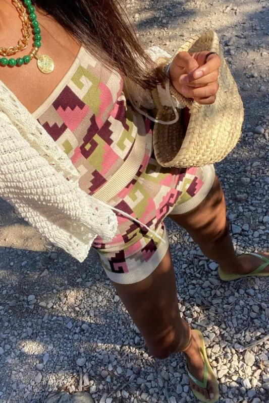 VRG GRL Style File Knit Cami // Geo sold by Verge Girl