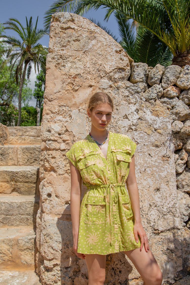 VRG GRL Art of Style Mini Dress // Green sold by Verge Girl