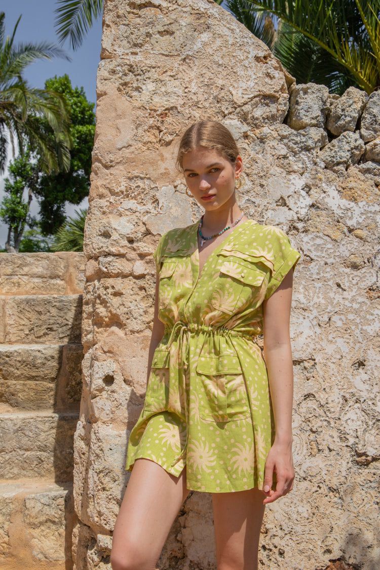 VRG GRL Art of Style Mini Dress // Green sold by Verge Girl product image thumbnail 4