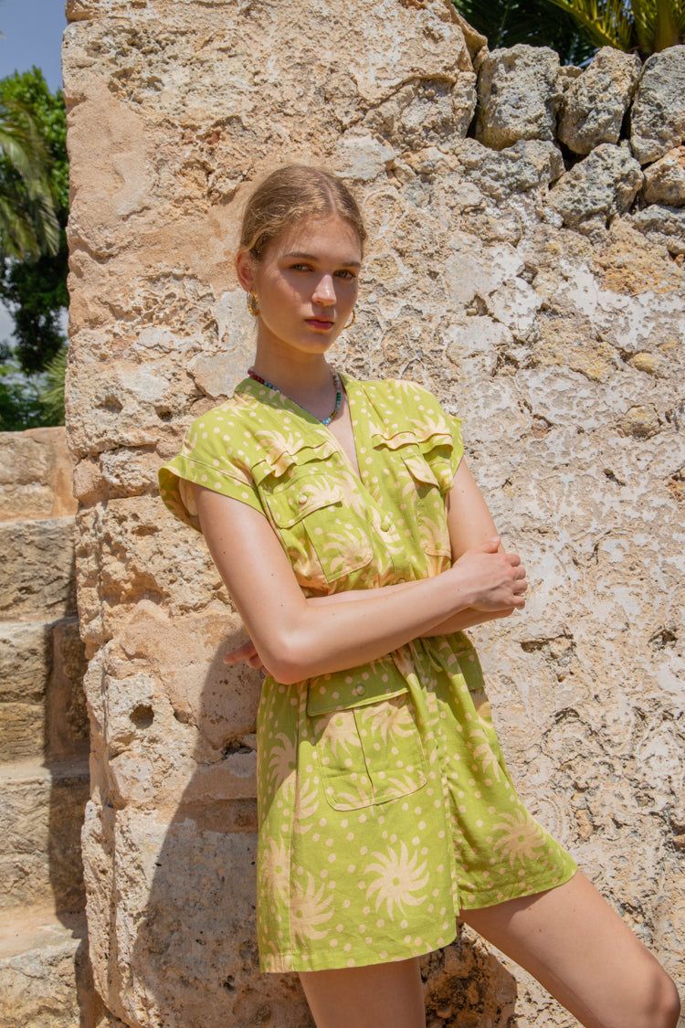 VRG GRL Art of Style Mini Dress // Green sold by Verge Girl product image thumbnail 6