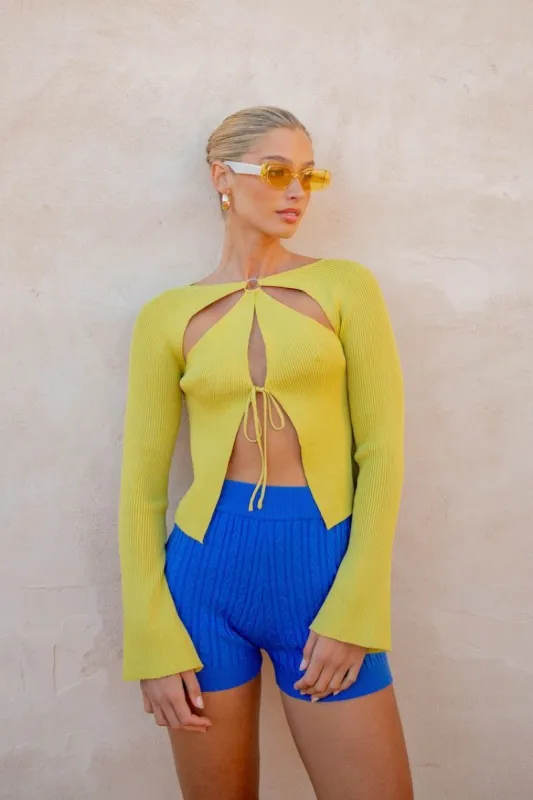 VRG GRL Brooklin Knit Top // Lime sold by Verge Girl