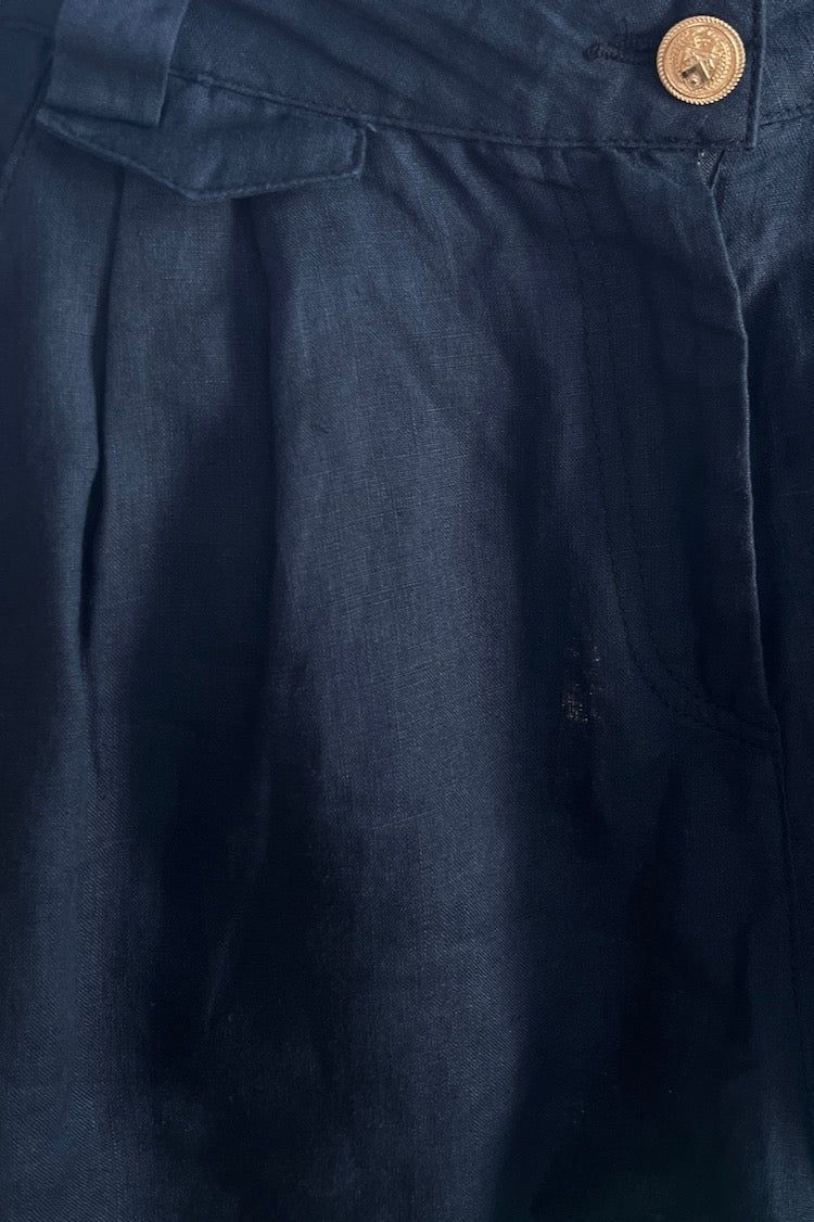 Following The Sun Linen Shorts Navy sold by Verge Girl product image thumbnail 7