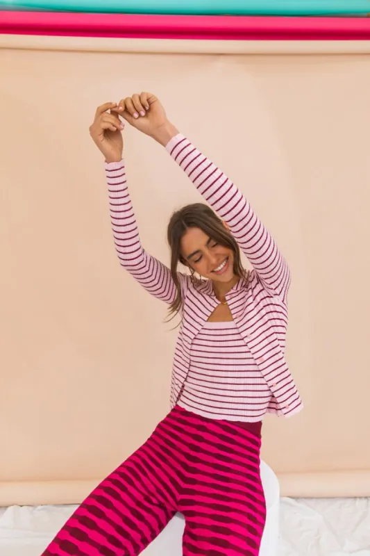 VRG GRL Take It All Knit Top // Pink sold by Verge Girl