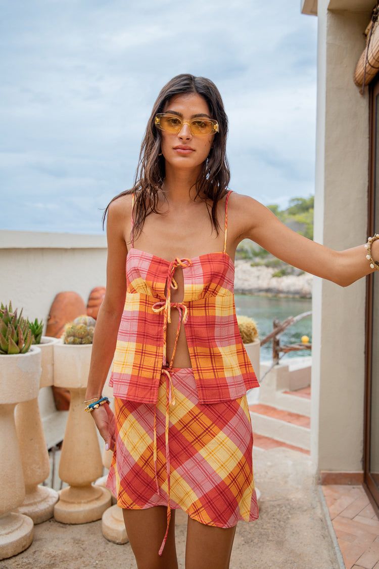 VRG GRL The Way To San Jose Mini Skirt // Check sold by Verge Girl product image thumbnail 2