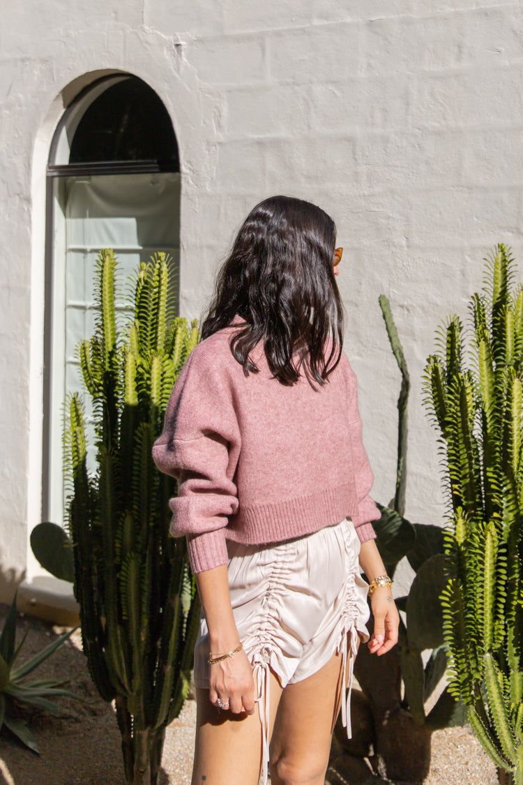 Cali Forever Cropped Knit Jumper Rose sold by Verge Girl product image thumbnail 3