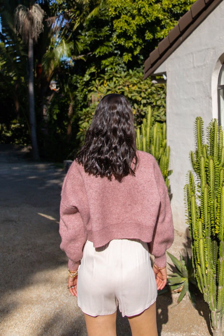 Cali Forever Cropped Knit Jumper Rose sold by Verge Girl product image thumbnail 5