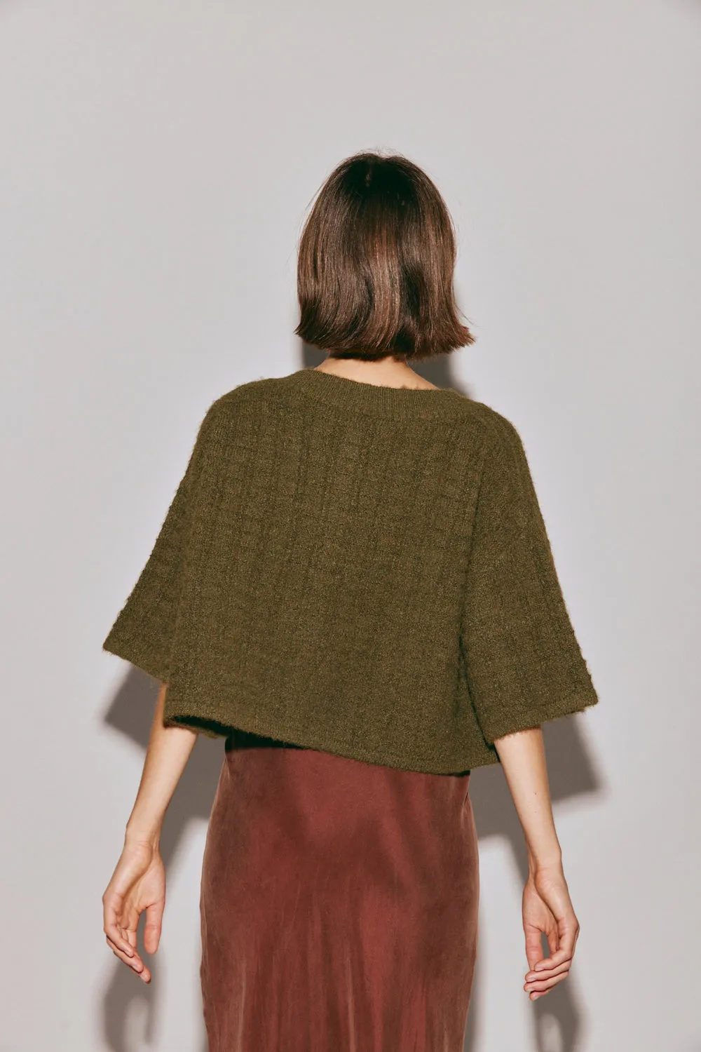 Hailey Knit Cardigan Khaki sold by Verge Girl product image thumbnail 5