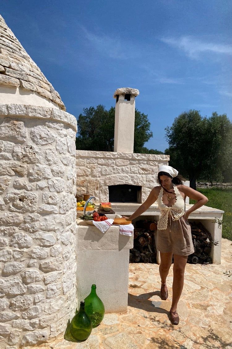 Palm Canyon Crochet Halter Top Cream sold by Verge Girl product image thumbnail 5