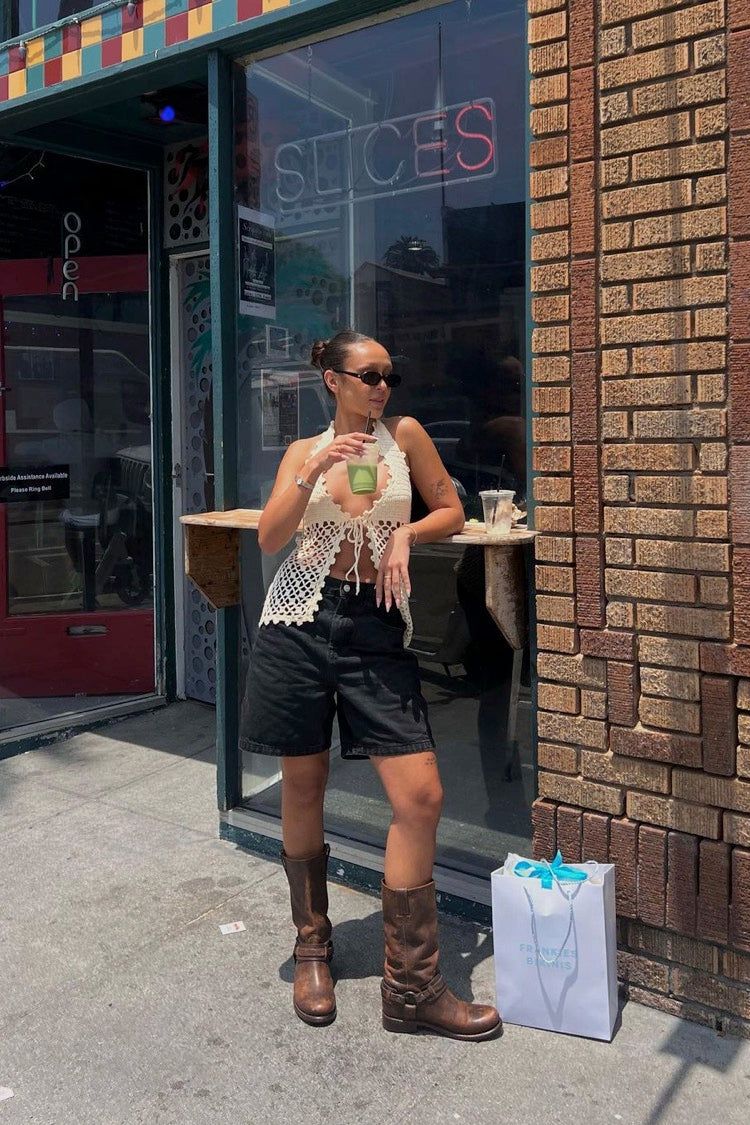 Palm Canyon Crochet Halter Top Cream sold by Verge Girl product image thumbnail 3