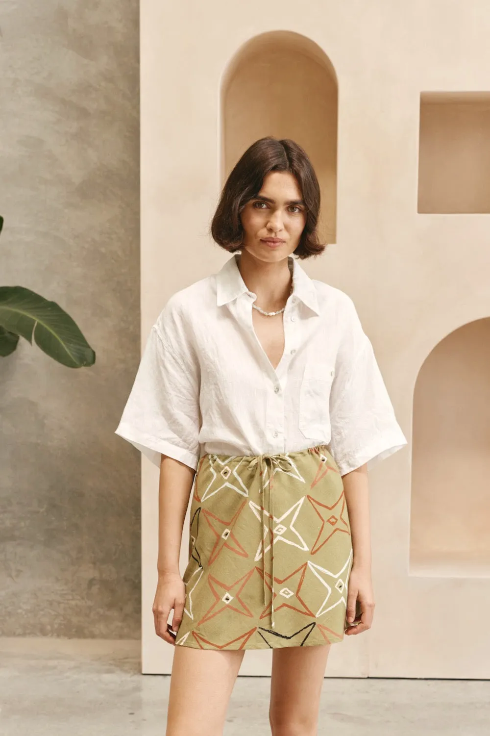 The Way To San Jose Bias Cut Mini Skirt Esse sold by Verge Girl