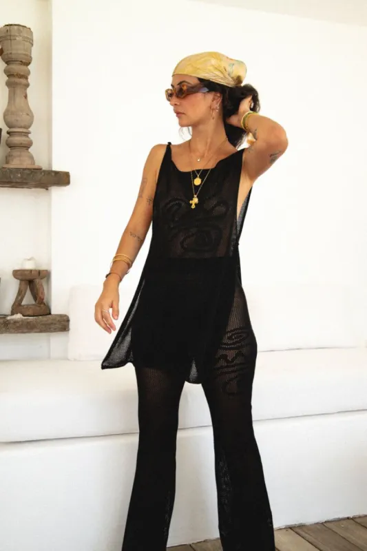 Never Ending Summer Knit Top Black sold by Verge Girl