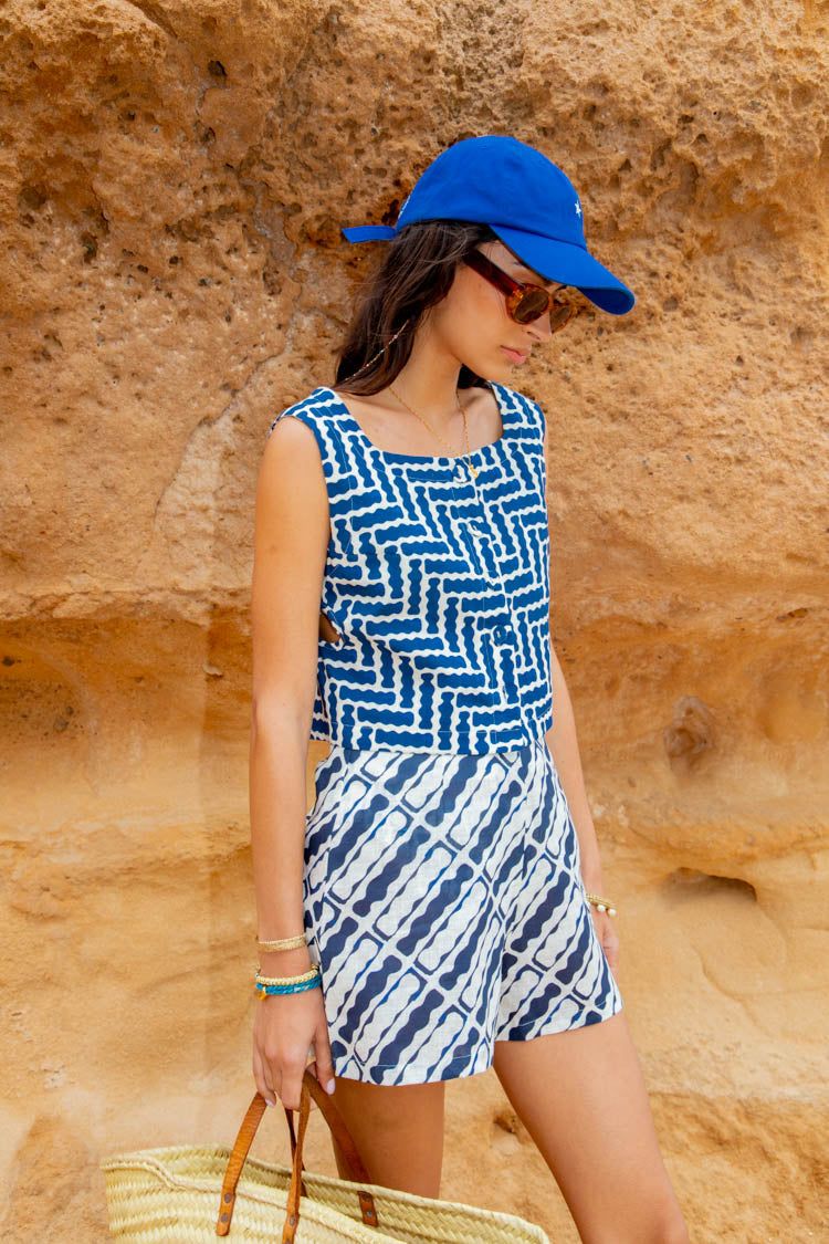 VRG GRL Palais Linen Top // Navy sold by Verge Girl product image thumbnail 6