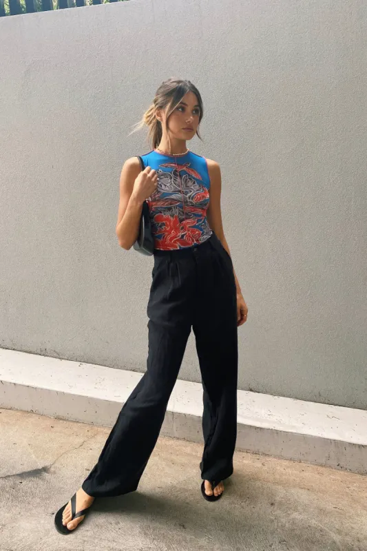 Keeping Cool Linen Pants Black sold by Verge Girl