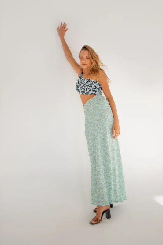 Ray Of Sun Bias Cut Maxi Dress Wildflower sold by Verge Girl