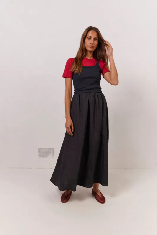 Solara Midi Skirt Black sold by Verge Girl