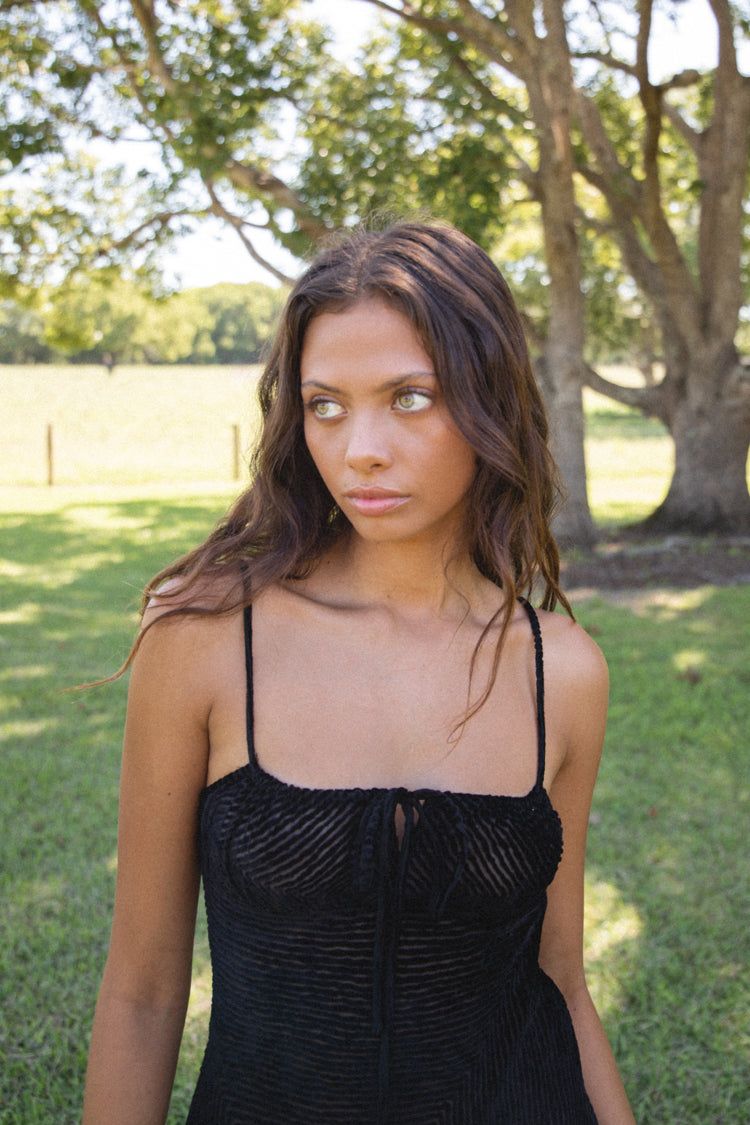 VRG GRL Last Night Bias Cut Maxi Dress // Black sold by Verge Girl product image thumbnail 7