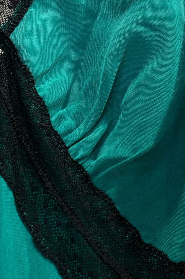 VRG GRL Meet Me On The Dance Floor Bias Cut Maxi Dress // Teal sold by Verge Girl product image thumbnail 9