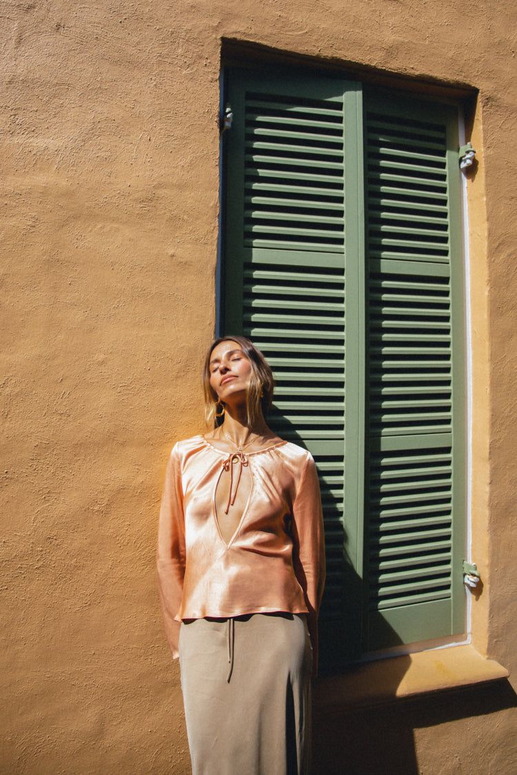 VRG GRL Celebrate Beauty Bias Cut Top // Apricot sold by Verge Girl product image thumbnail 8