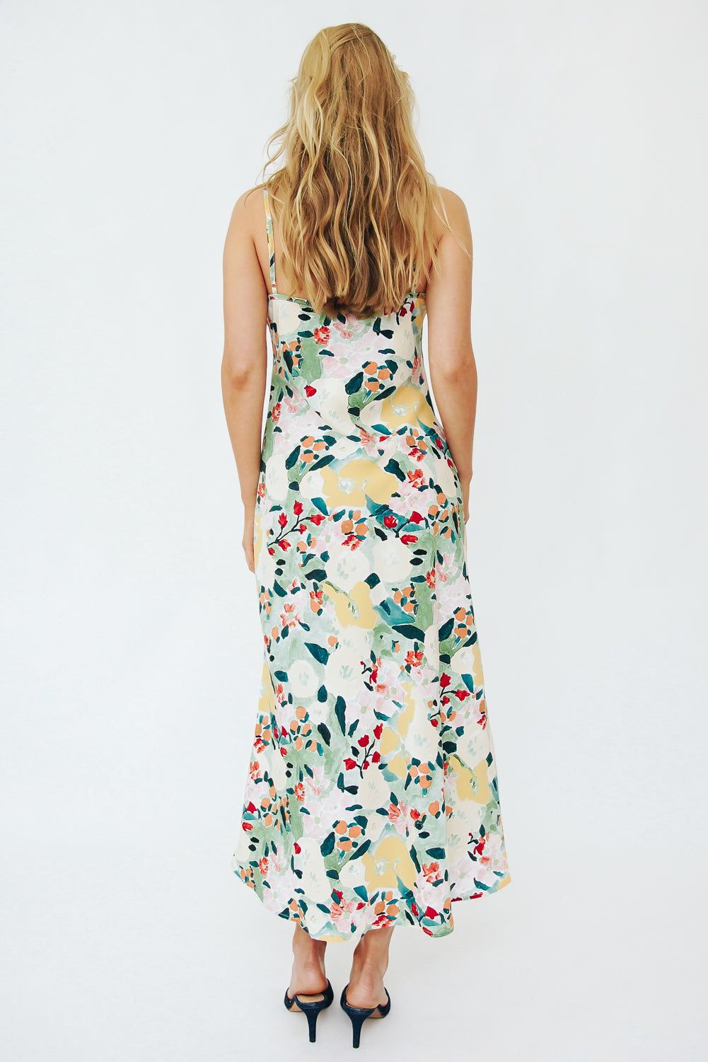 VRG GRL Flower Market Bias Cut Midi Dress // Floral sold by Verge Girl product image thumbnail 7