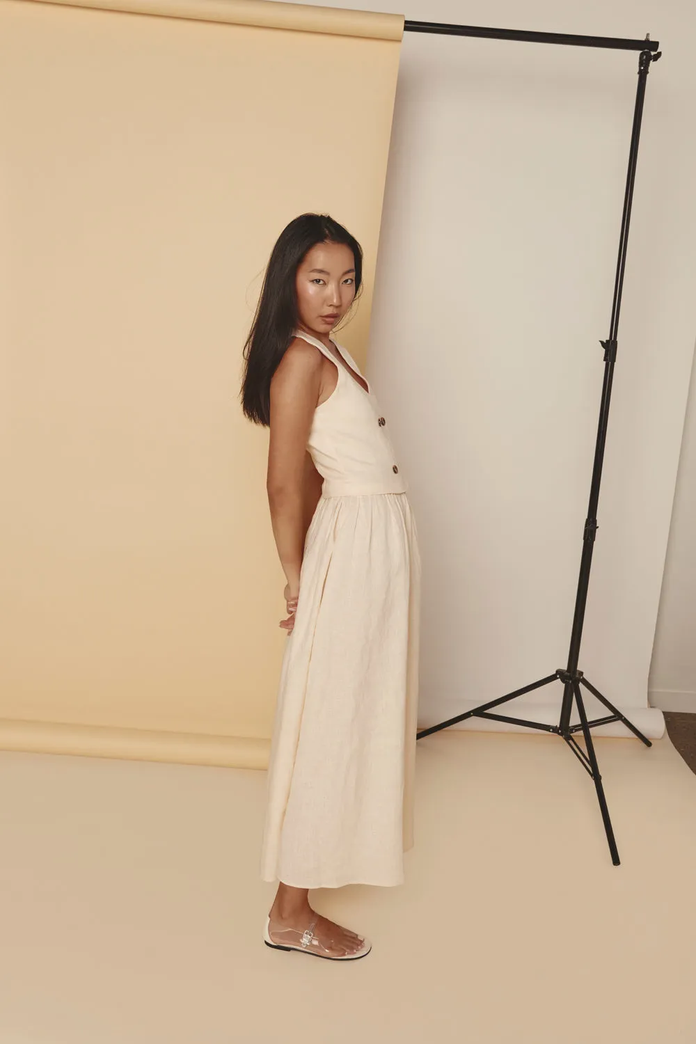 Emery Midi Dress Cream sold by Verge Girl product image thumbnail 5