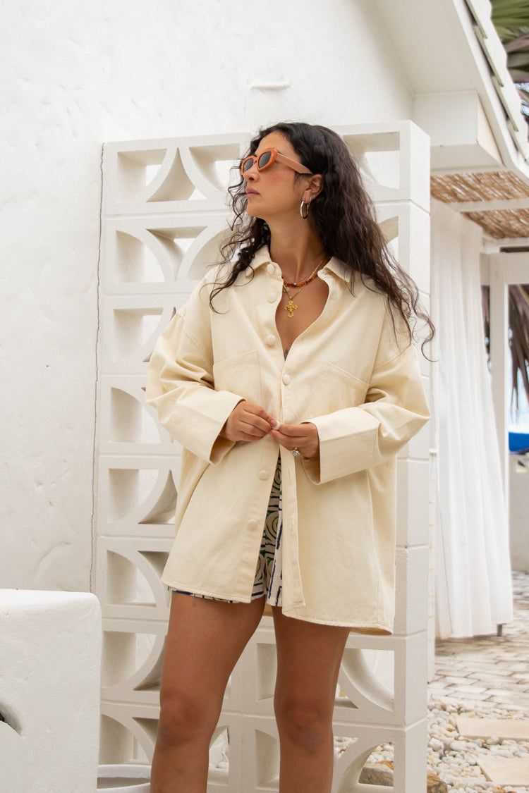 Desert Valley Shacket Cream sold by Verge Girl product image thumbnail 2