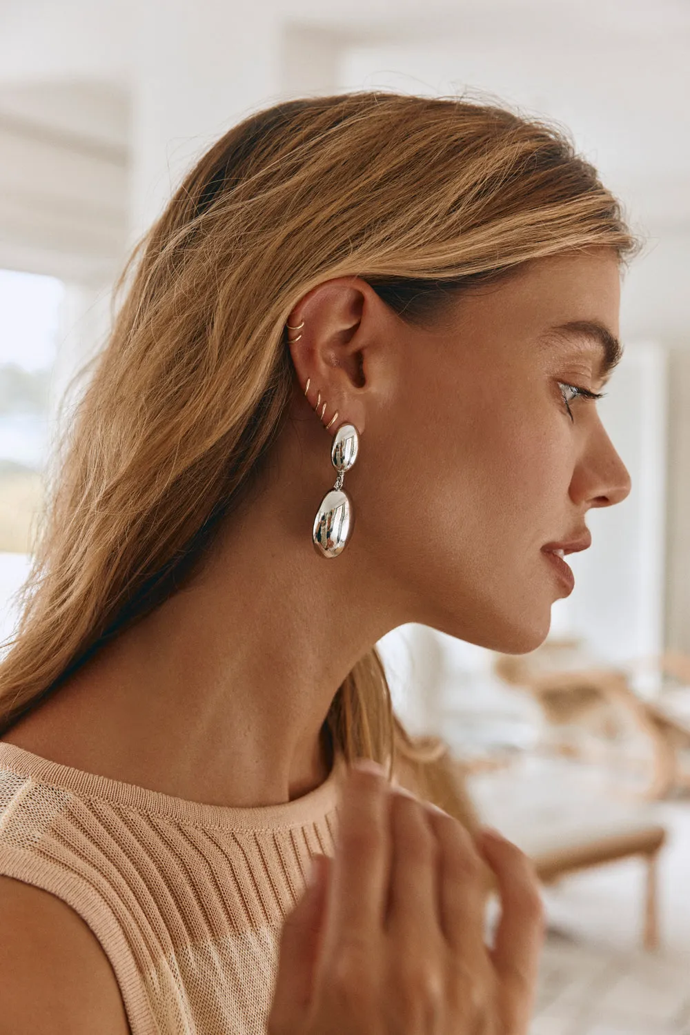 Aurelia Earrings Silver sold by Verge Girl