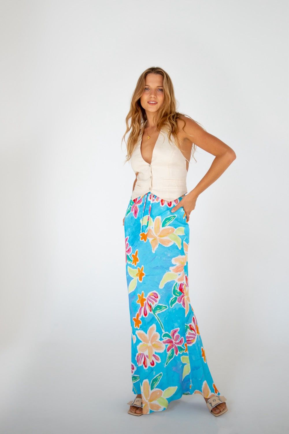 Agnes Bias Cut Maxi Skirt Lailani sold by Verge Girl product image thumbnail 4